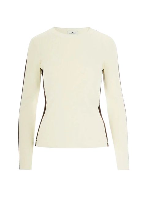 Viscose knit with shiny bands ELISABETTA FRANCHI | sweaters | MK03S56E2EG2